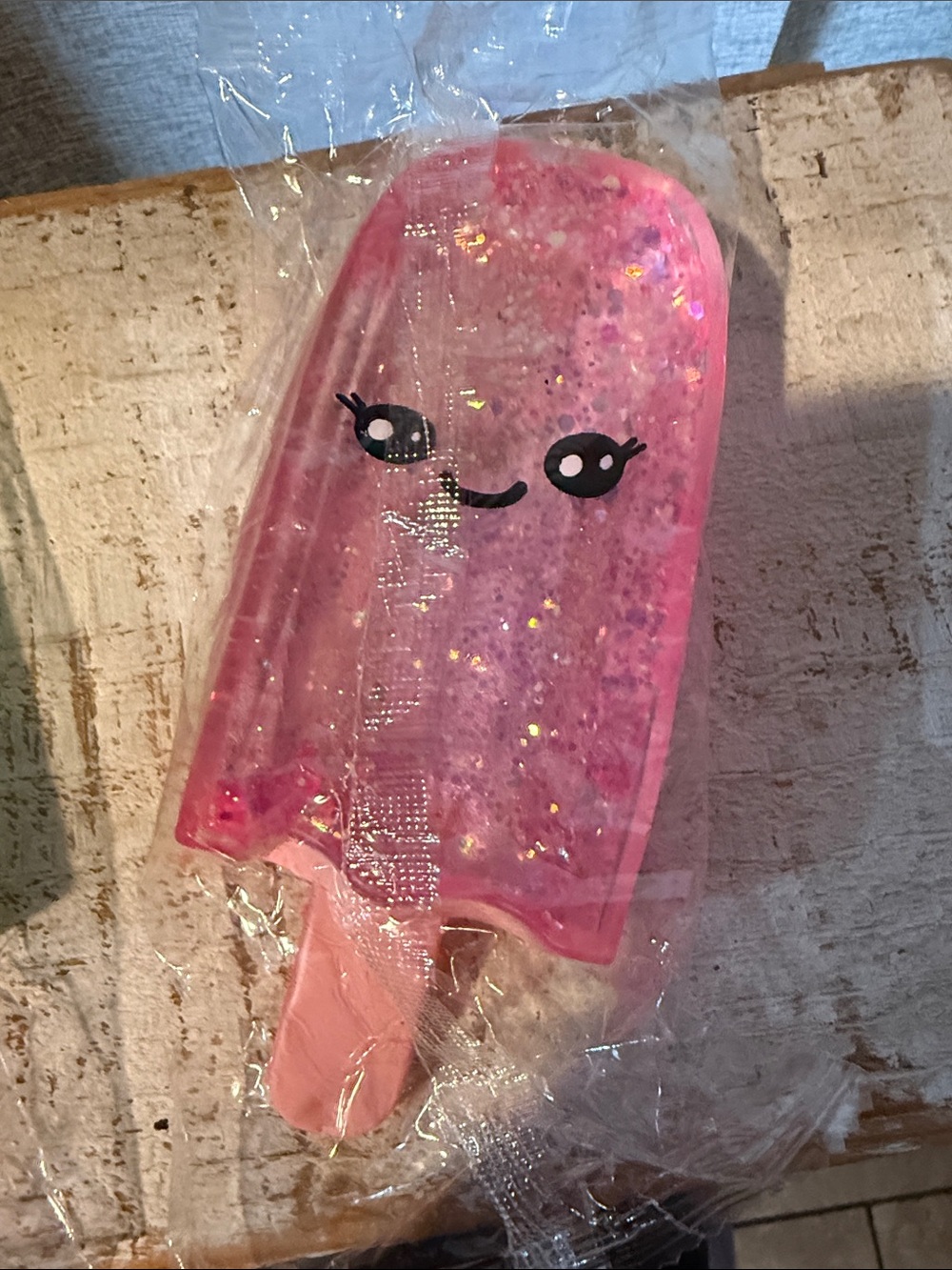 Cute large Pink Glitter Popsicle squishy